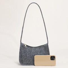 Women Felt Shoulder Bag Lady All-Match Messenger Purse for Travel