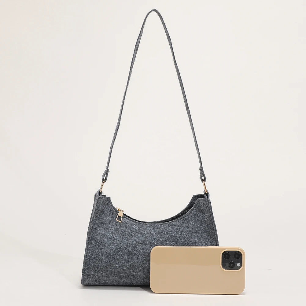 Women Felt Shoulder Bag All-match Messenger Bag