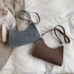 Women Solid Shoulder Bag Lady All-match Phone Messenger Bag