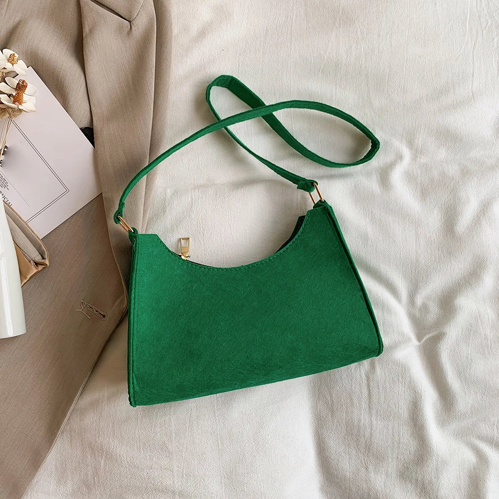 Women Felt Shoulder Bag All-match Messenger Bag