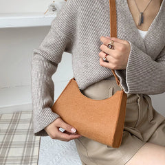Women Solid Shoulder Bag Lady All-match Phone Messenger Bag