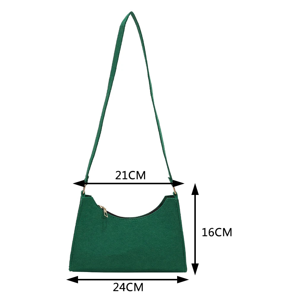 Women Felt Shoulder Bag All-match Messenger Bag