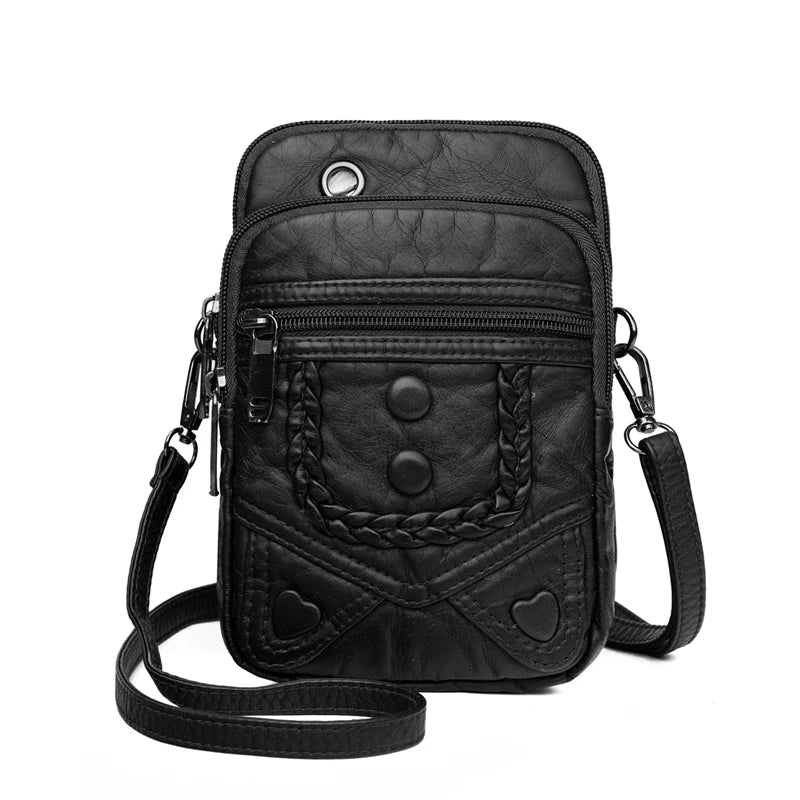 Vintage Mini Shoulder Bag Cell Phone Purse Crossbody Bag Flap Ladies Bolso
