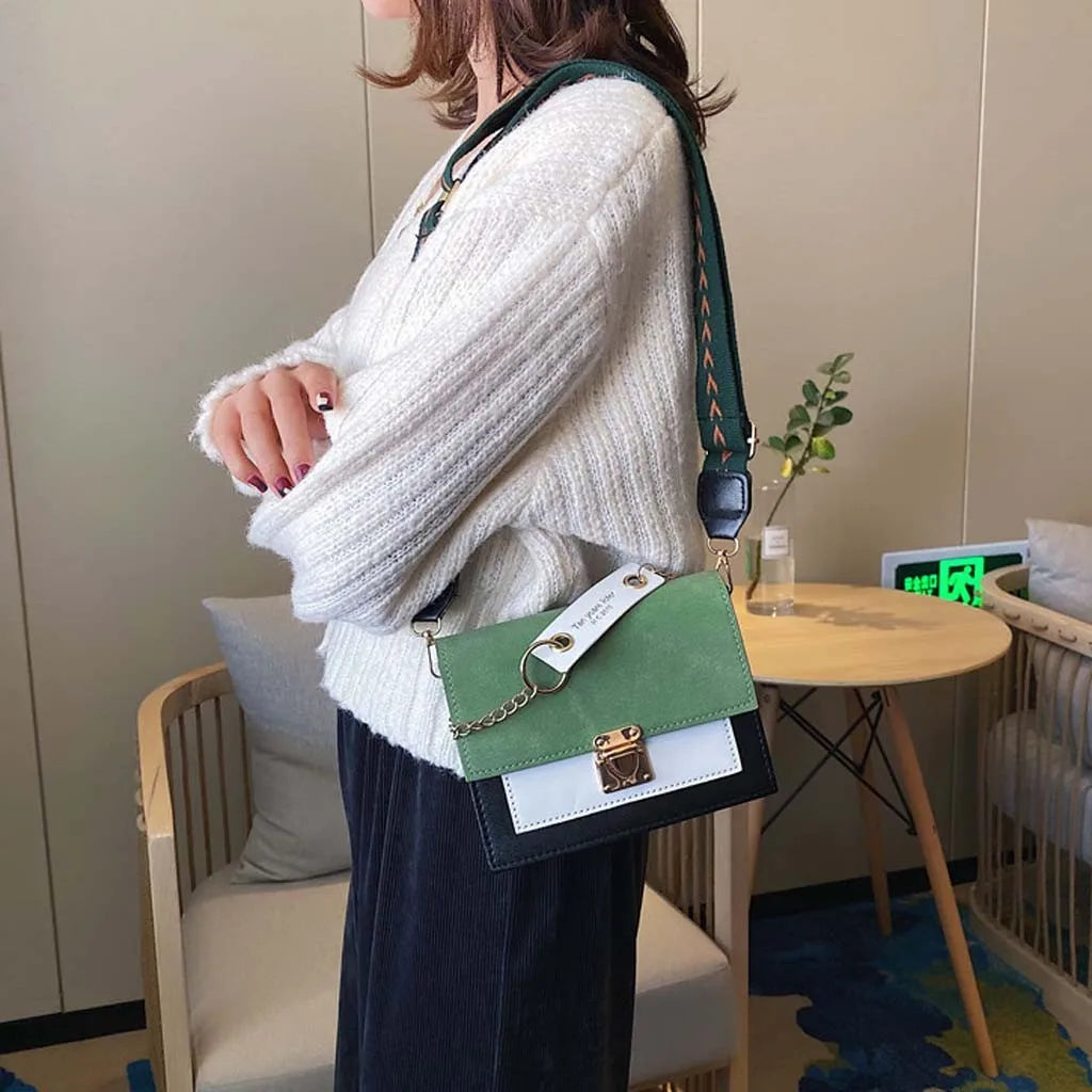 Women Shoulder Bag PU Leather Chain Crossbody Ladies Flap Purse Messenger