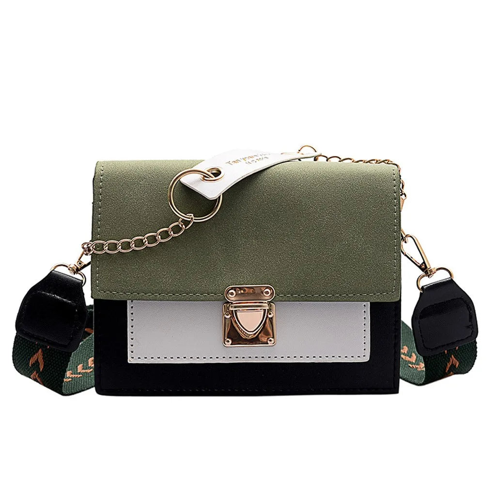 Women Shoulder Bag PU Leather Chain Crossbody Ladies Flap Purse Messenger