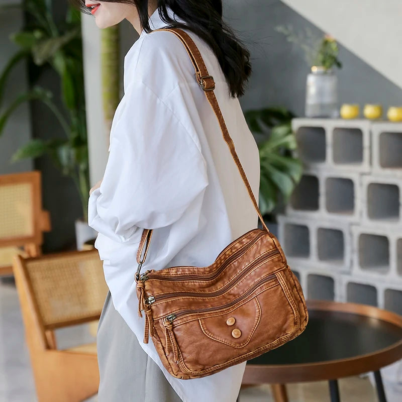 Women Retro Crossbody Messenger Bags Shoulder Handbags