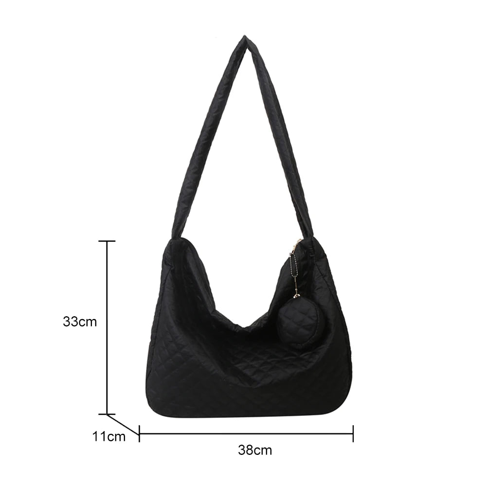 Women Lattice Shoulder Bag Casual Quilted Crossbody Bags Large Capacity Handbags