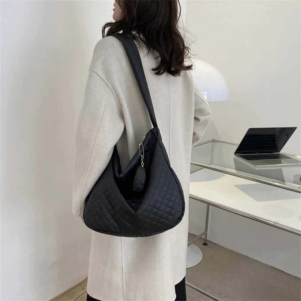 Women Lattice Shoulder Bag Casual Quilted Crossbody Bags Large Capacity Handbags