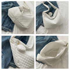 Women Lattice Shoulder Bag Casual Quilted Crossbody Bags Large Capacity Handbags
