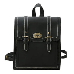 Women Leather Backpacks Urban Preppy Style School Bag for Teenage Girls