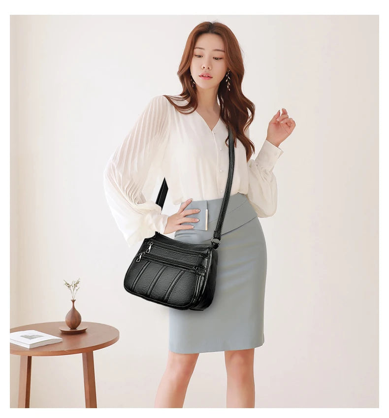 Women Leather Shoulder Bags For Girl Ladies Crossbody Bags Small Bag Handbags