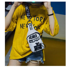Women Letter Pattern Chest Bag Lady Nylon Handbag Style