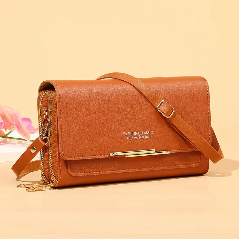 Women PU Leather Crossbody Bags Ladies Party Solid Adjustable Shoulder Strap
