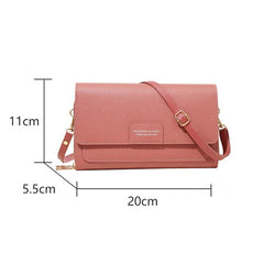 Women PU Leather Crossbody Bags Ladies Party Solid Adjustable Shoulder Strap