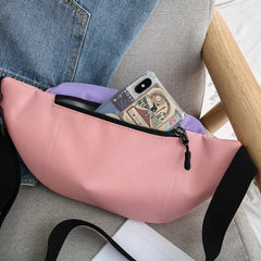 Women Canvas Chest Pack Leisure Pocket Hip Hop Waist Bag