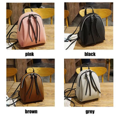 Women Mini Backpack PU Leather Student Bookbags