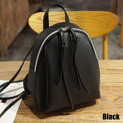 Women Mini Backpack PU Leather Student Bookbags