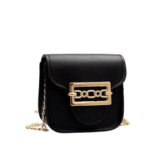 Women Mini Bag Solid Crossbody Bag PU Leather Small Square Chain Shoulder Bags