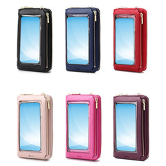 Women Touch Screen Wristlet Handbag Small Wallet Purse Crossbody Phone Bag