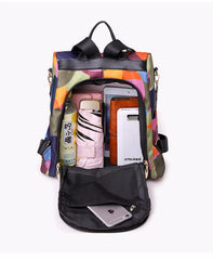 Women Multifunctional Backpack Casual Oxford Cloth Shoulder Bags For Teenagers