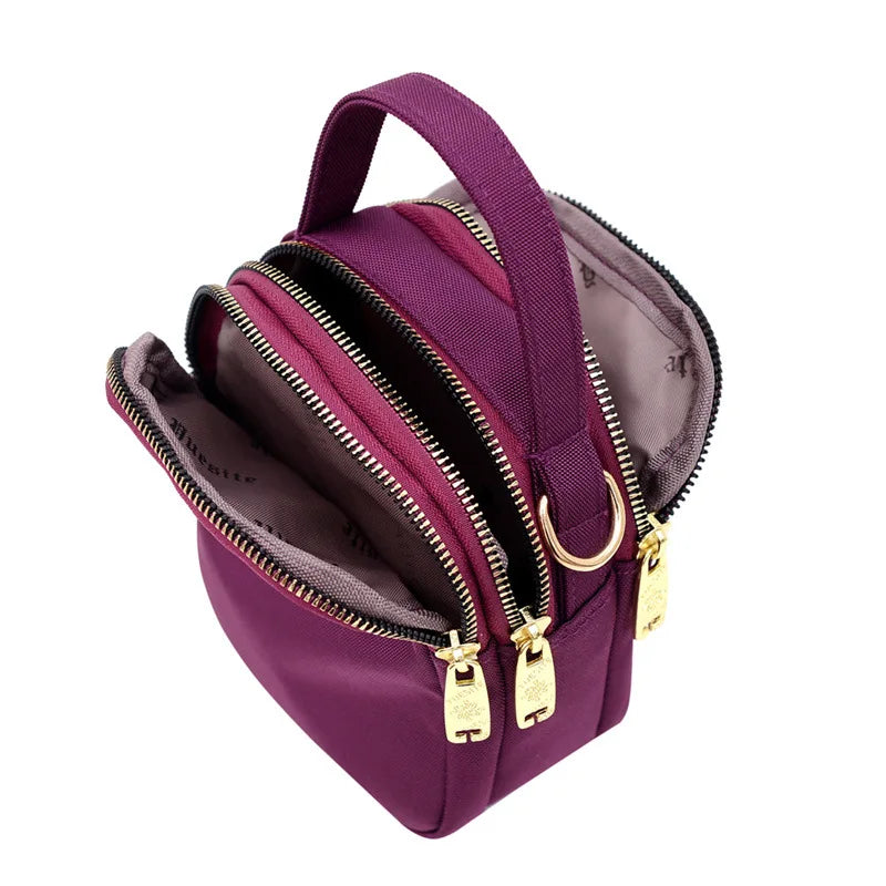 Women's Nylon Crossbody & Tote Handbags Small Square Bags for Phones