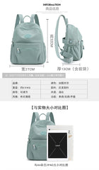 Women Nylon Casual Backpacks Shoulder Tote Handbags for Travelling Sports