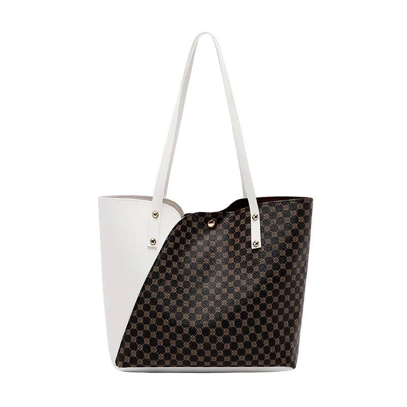 Women PU Leather Bags Mixed Colors High Capacity Shopping Handbag