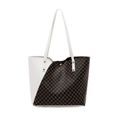 Women PU Leather Bags Mixed Colors High Capacity Shopping Handbag
