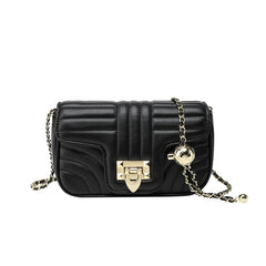 Women PU Leather Crossbody Bag Quilted Messenger Chain Handbag