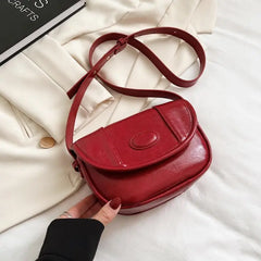 Women PU Leather Shoulder Bag Retro Small Crossbody Bag Female Casual Ins Messen
