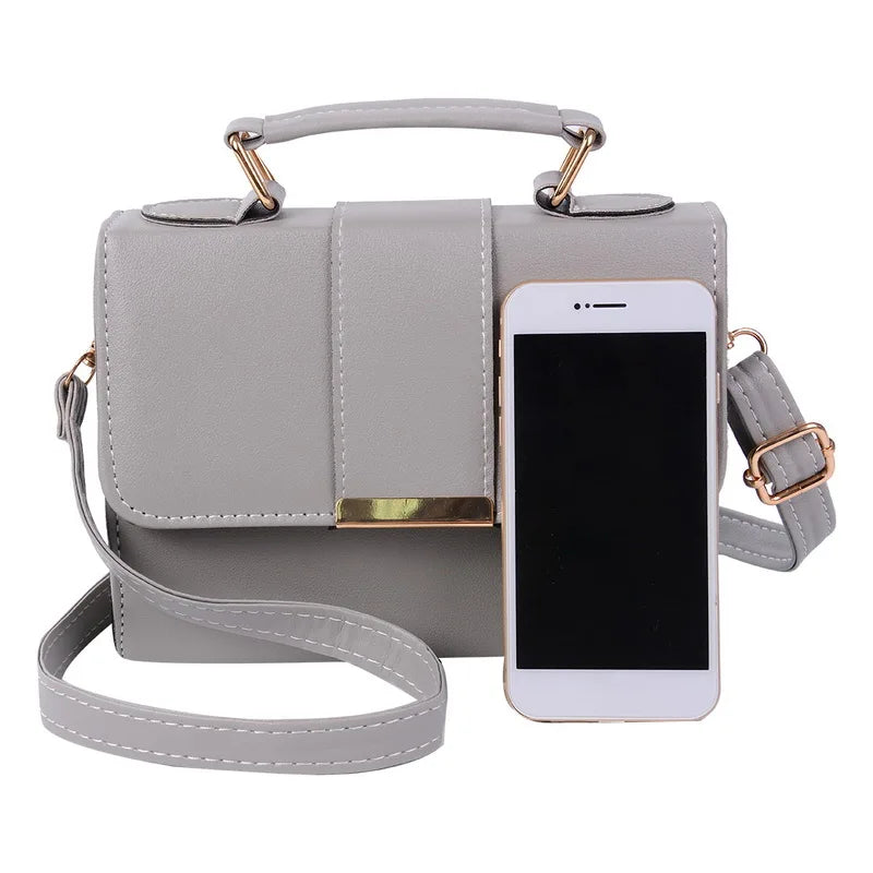 Small Flap Crossbody Handbags PU Leather Top Handle Messenger Bag