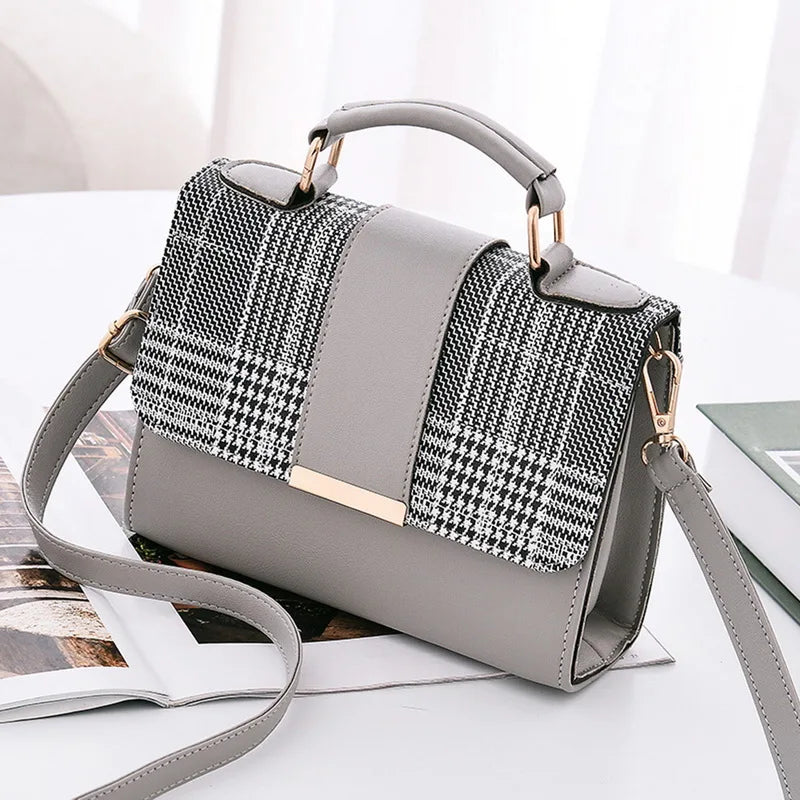 Small Flap Crossbody Handbags PU Leather Top Handle Messenger Bag