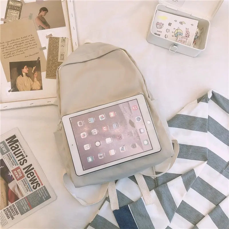 Women Portable Travel Backpack Nylon Shoulder Girl Laptop Bag