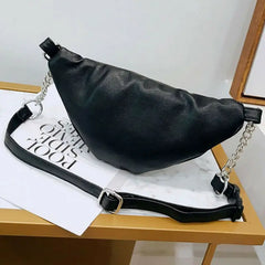 Women Solid PU Leather Waist Pack Money Mobilephone Wallet Pouch
