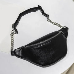 Women Solid PU Leather Waist Pack Money Mobilephone Wallet Pouch