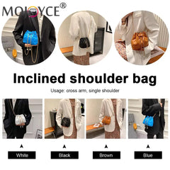 Women Shoulder Bag Drawstring Crossbody Mini PU Purse