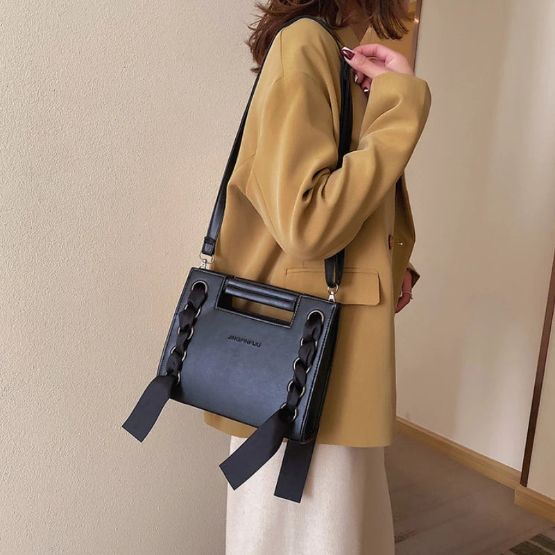 Women Shoulder Bags Bag Women Portable Messenger Bag Creative Silk Scarf Handbag