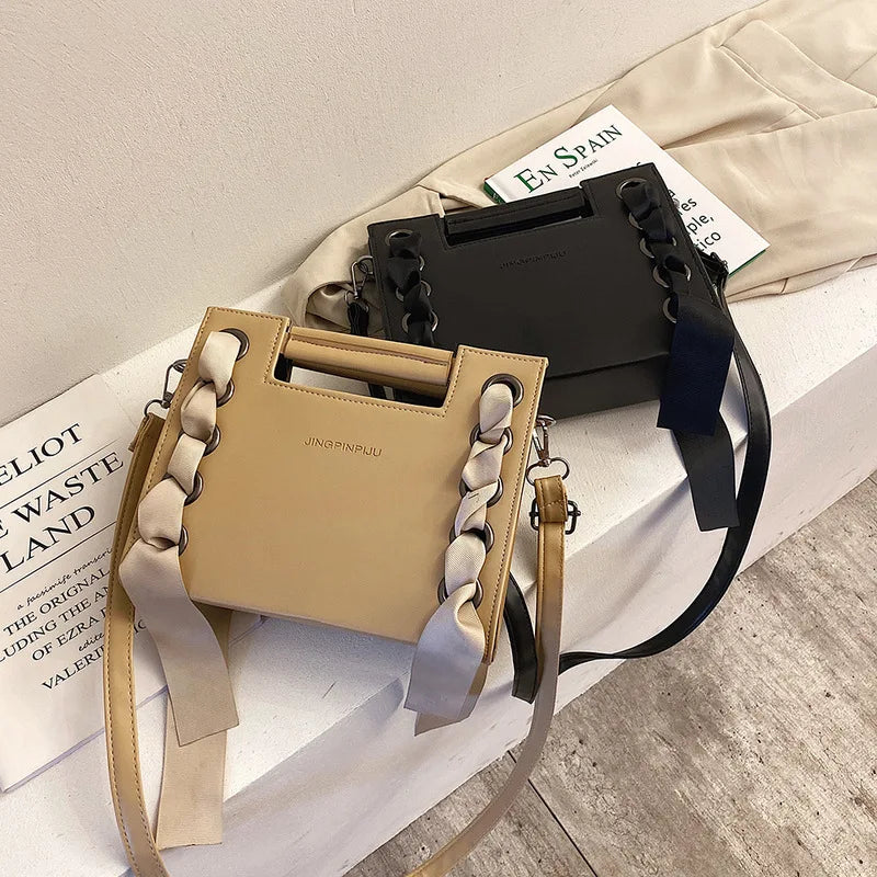 Women Shoulder Bags Bag Women Portable Messenger Bag Creative Silk Scarf Handbag
