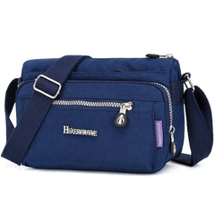 Waterproof Nylon Beach Tote Small Handbag Zipper Purse Crossbody Bag