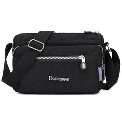 Waterproof Nylon Beach Tote Small Handbag Zipper Purse Crossbody Bag