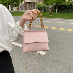 Women Chain Small Square Crossbody Shoulder Ladise PU Purse