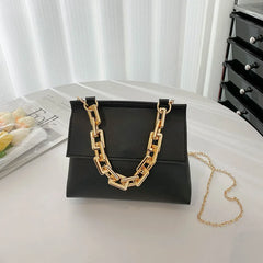 Women Chain Small Square Crossbody Shoulder Ladise PU Purse