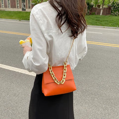 Women Chain Small Square Crossbody Shoulder Ladise PU Purse
