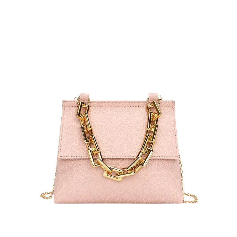 Women Chain Small Square Crossbody Shoulder Ladise PU Purse