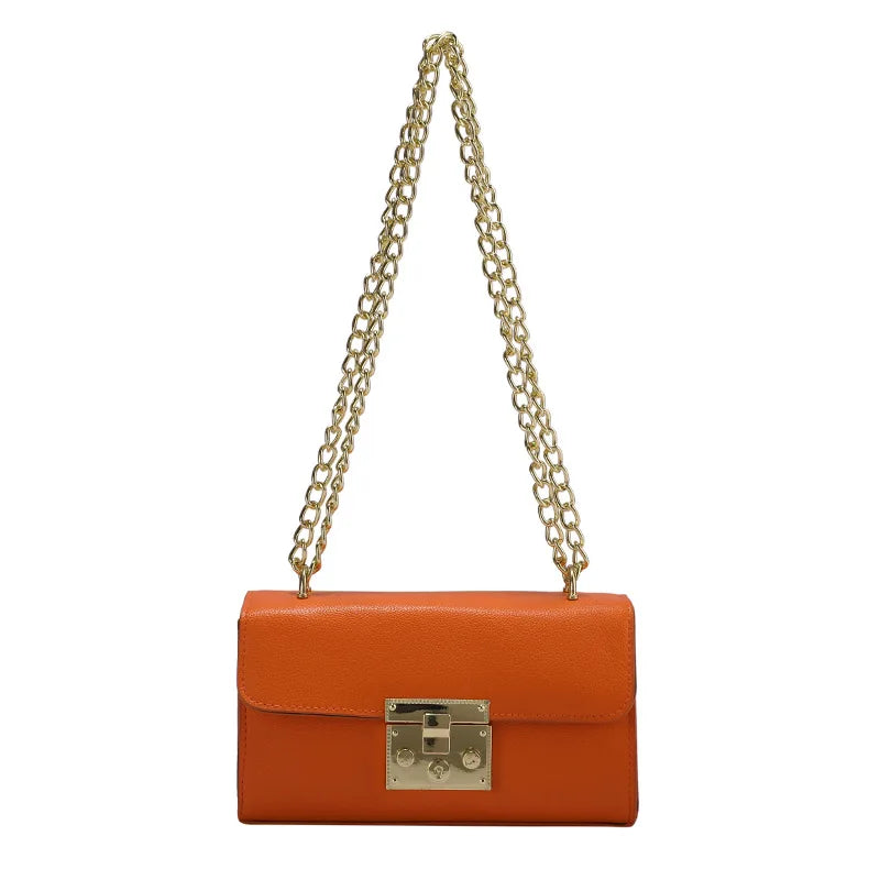 Retro Lock Shoulder Messenger Small Square Bag Handbags Crossbody Bag Purse