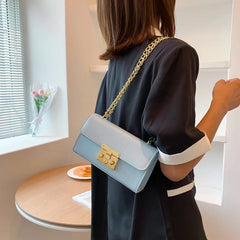 Retro Lock Shoulder Messenger Small Square Bag Handbags Crossbody Bag Purse