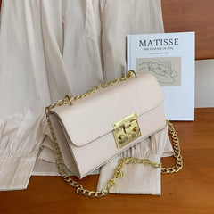 Retro Lock Shoulder Messenger Small Square Bag Handbags Crossbody Bag Purse