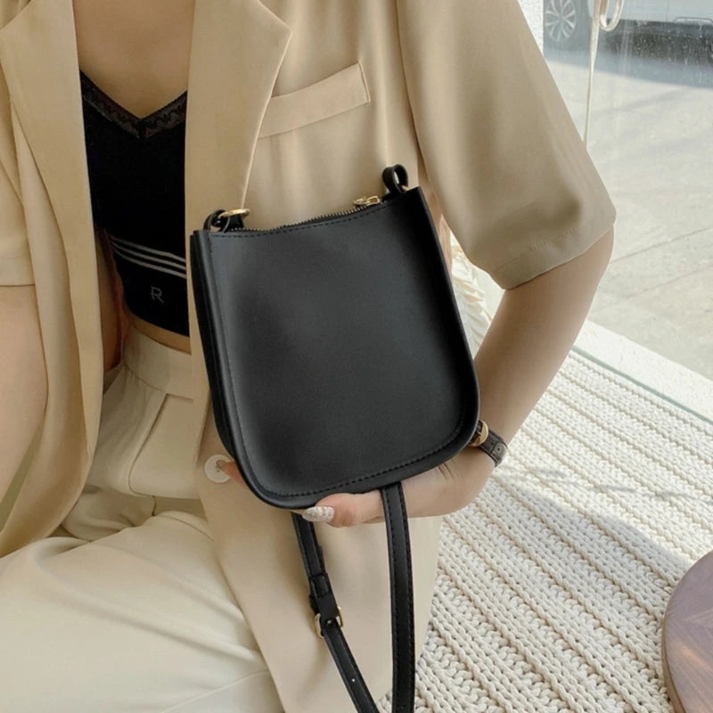 Women Small Crossbody Bag PU Leather Shoulder Messenger Clutch