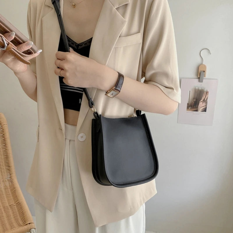 Women Small Crossbody Bag PU Leather Shoulder Messenger Clutch