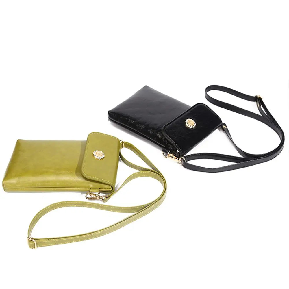 Women Small Shoulder Bag PU Leather Crossbody Messenger Mini Purse Wallet Pouch